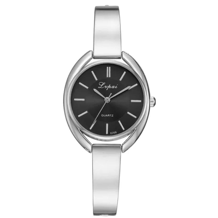 Reloj UBMD Analogico Pulsera Mujer Liso LP025 Plateado Negro 1