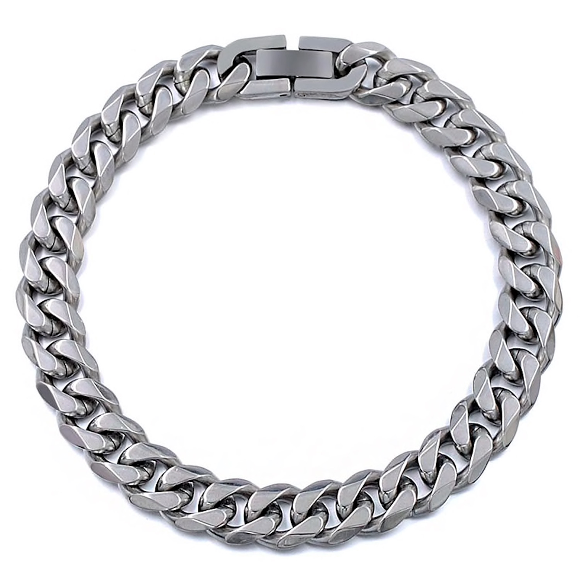 Pulsera Manilla Hombres Acero Inoxidable B284 Plateada 9mm 1