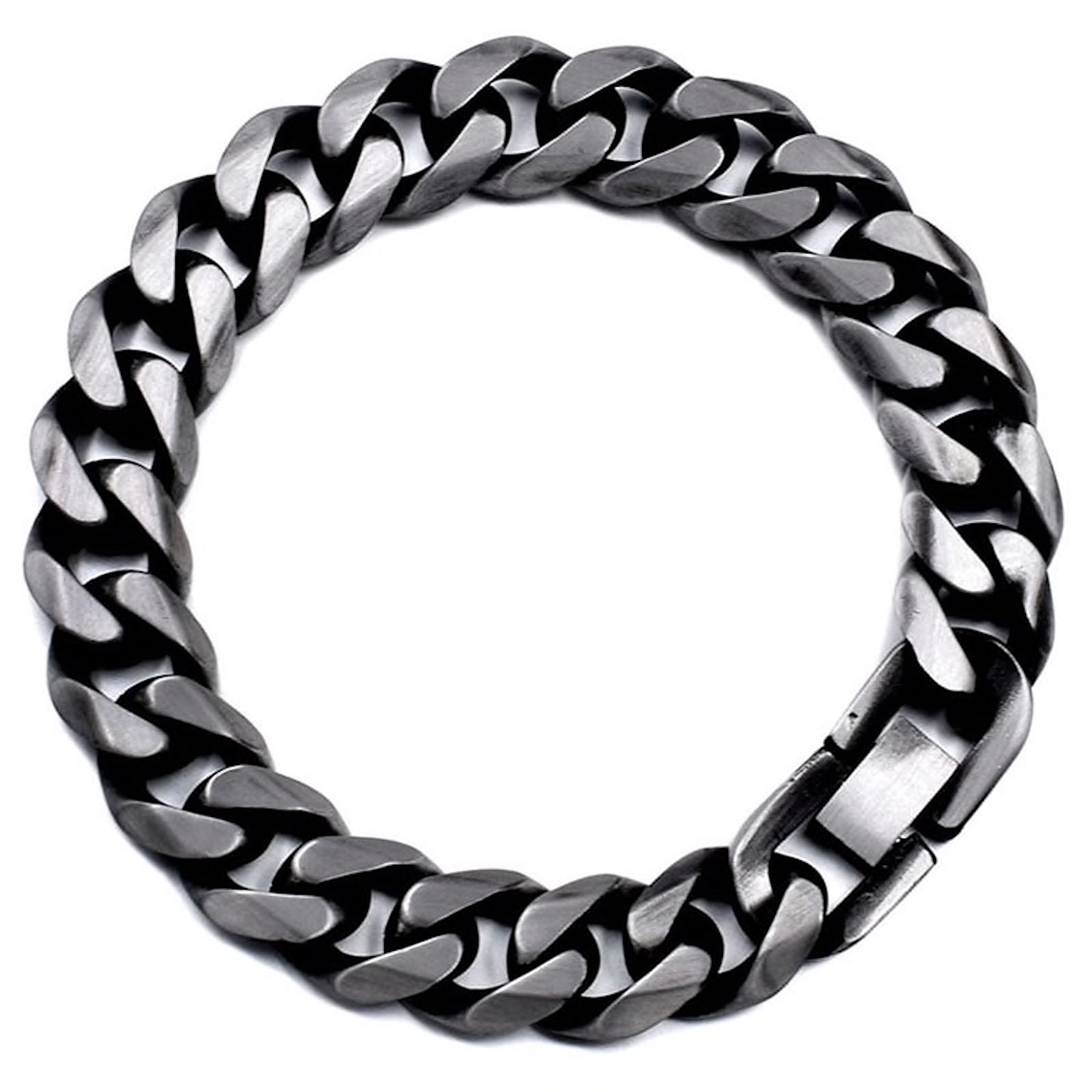 Pulsera Manilla Hombres Acero Inoxidable B284 Envejecida 13mm 1