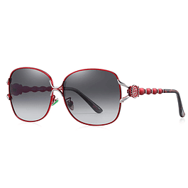 Gafas Sol BARCUR Mujer Ovaladas Polarizadas UV400 8203 Rojo