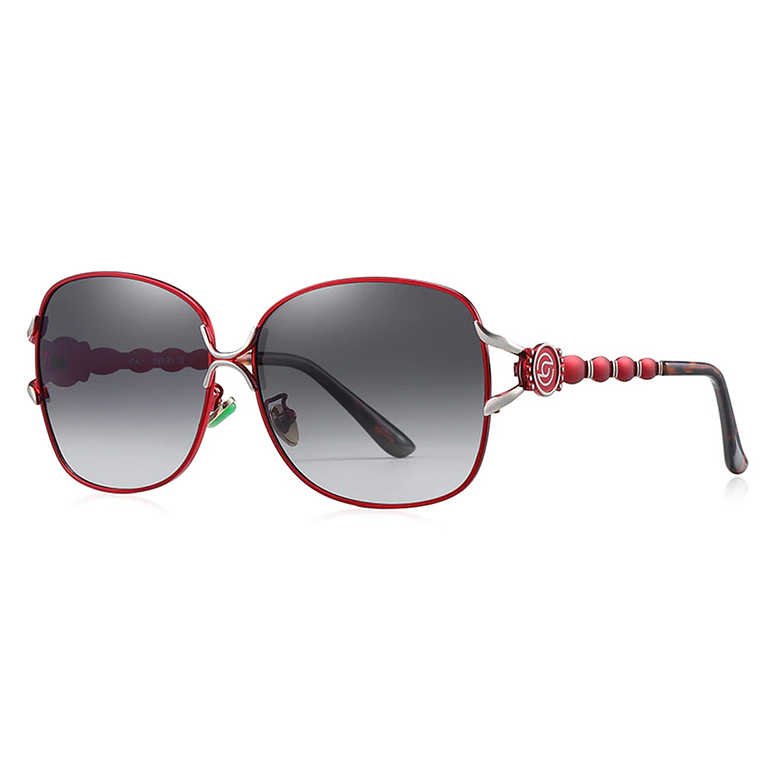 Gafas Sol BARCUR Mujer Ovaladas Polarizadas UV400 8203 Rojo 1