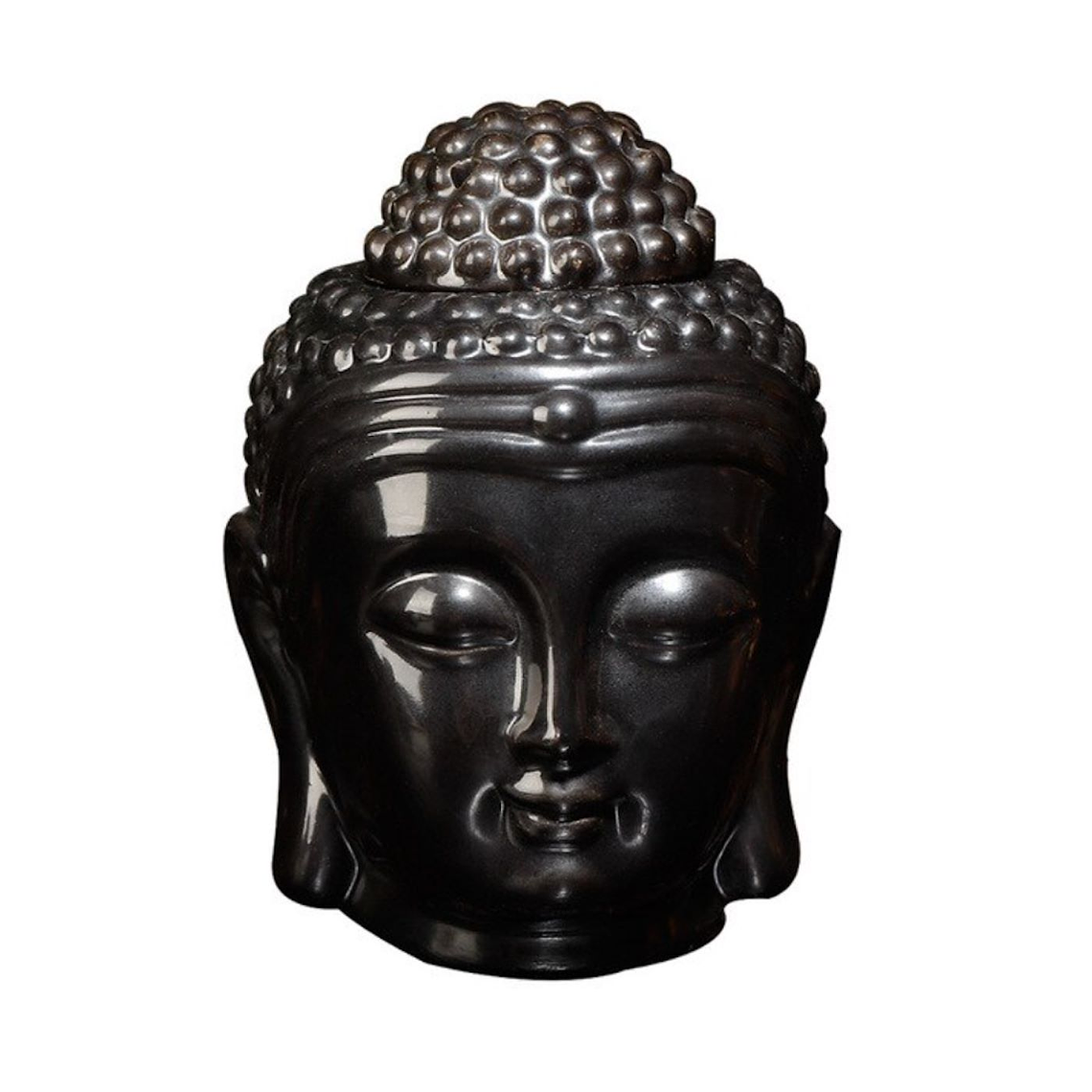 Figura Decorativa Quemador Aceite Buda 06226 Negro 1