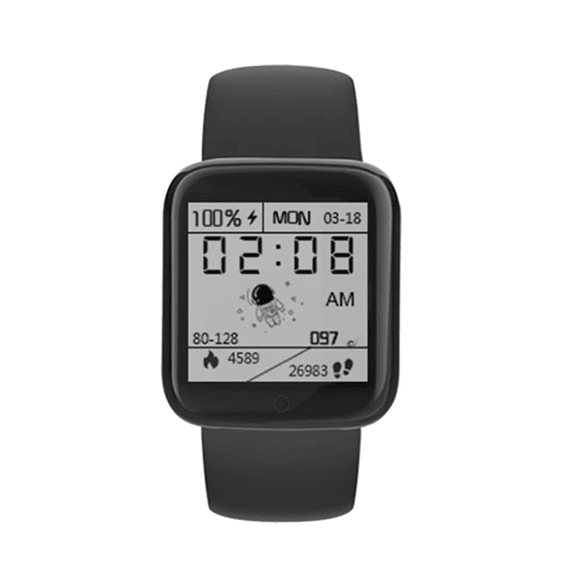 Smartwatch Reloj Inteligente D20 Monitor Ritmo Cardiaco Negro