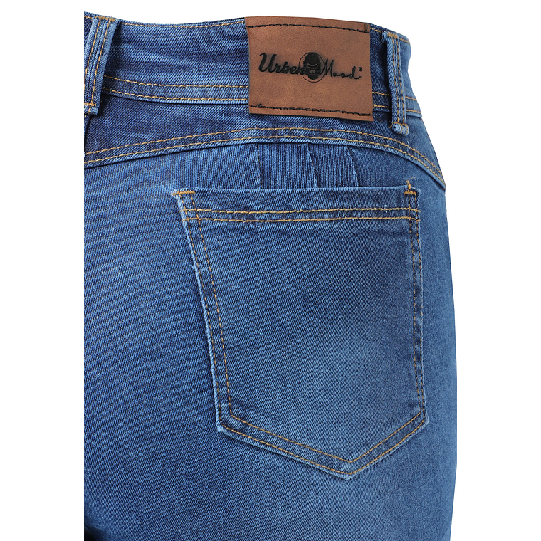 Pantalon Jean Mujer UrbenMood Levanta Cola Stretch 2305 Azul Clasico 4