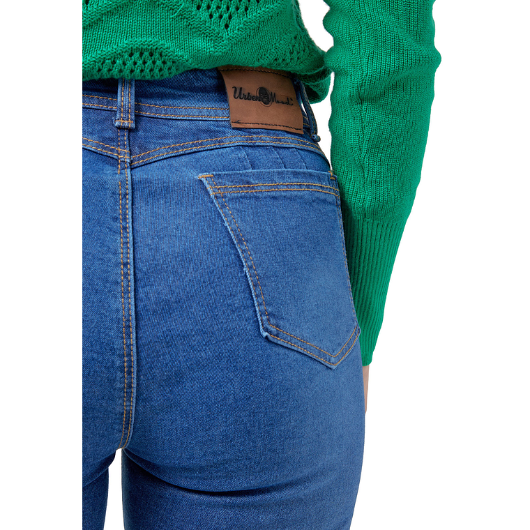 Pantalon Jean Mujer UrbenMood Levanta Cola Stretch 2305 Azul Clasico 6