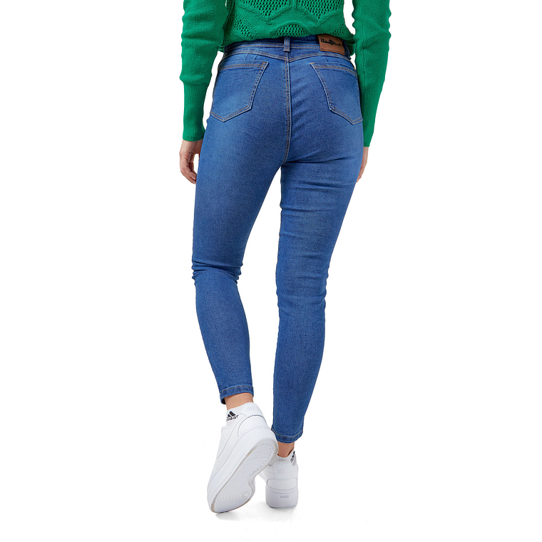 Pantalon Jean Mujer UrbenMood Levanta Cola Stretch 2305 Azul Clasico 8