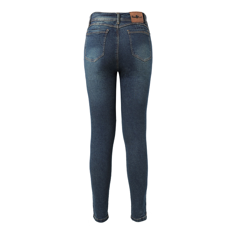 Pantalon Jean Mujer UrbenMood Levanta Cola Stretch 2305 Azul Verde 2