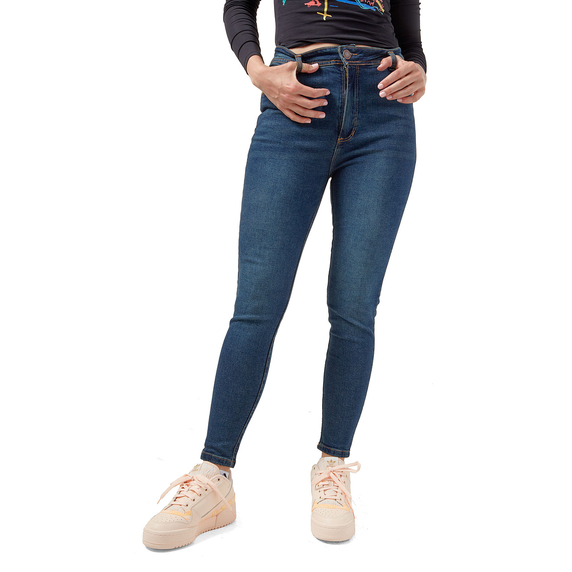 Pantalon Jean Mujer UrbenMood Levanta Cola Stretch 2305 Azul Verde 5