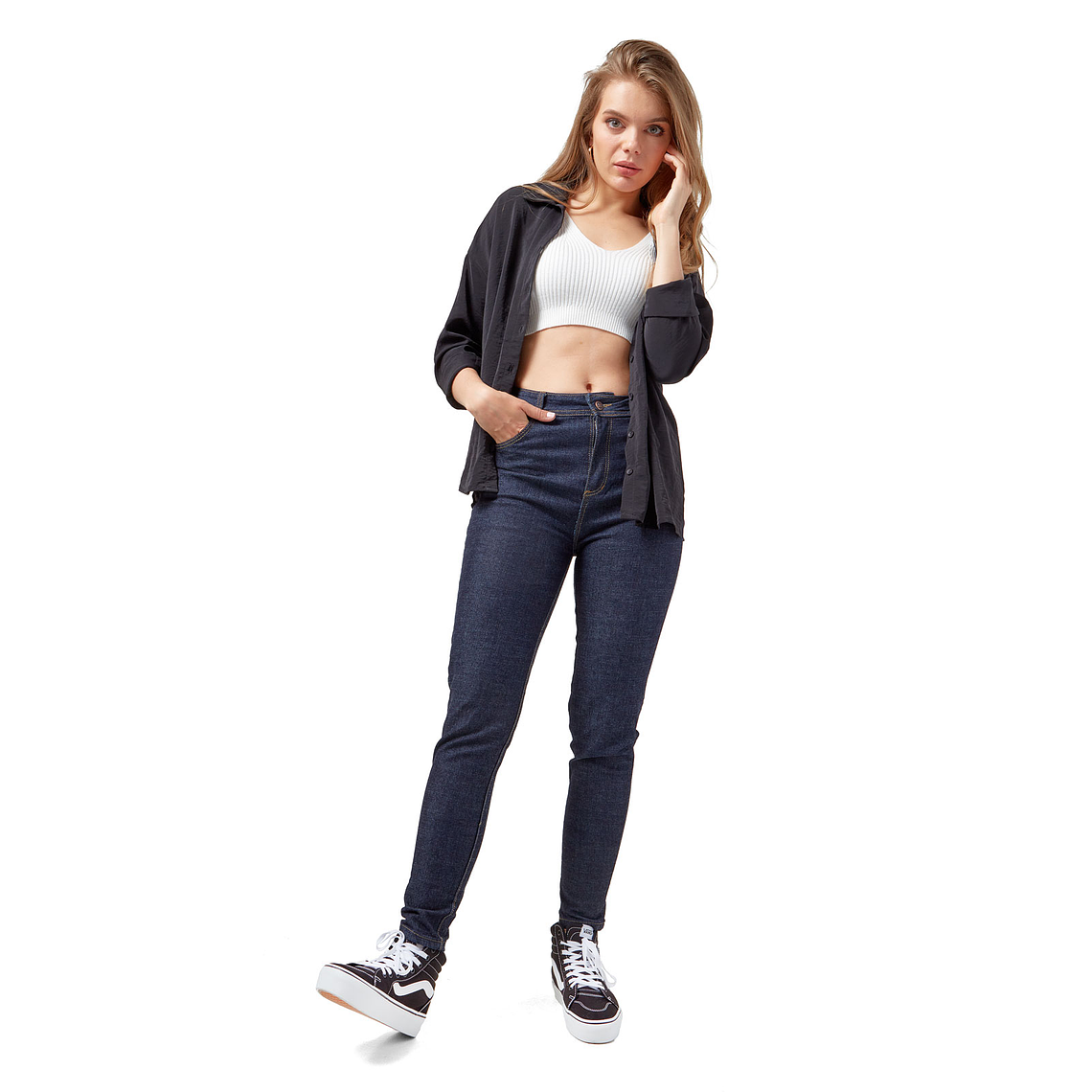 Pantalon Jean Mujer UrbenMood Levanta Cola Stretch 2305 Azul Medio 7