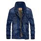 Chaqueta Hombre Denim Moda Casual Slim 1688 Azul Clasico - Miniatura 1