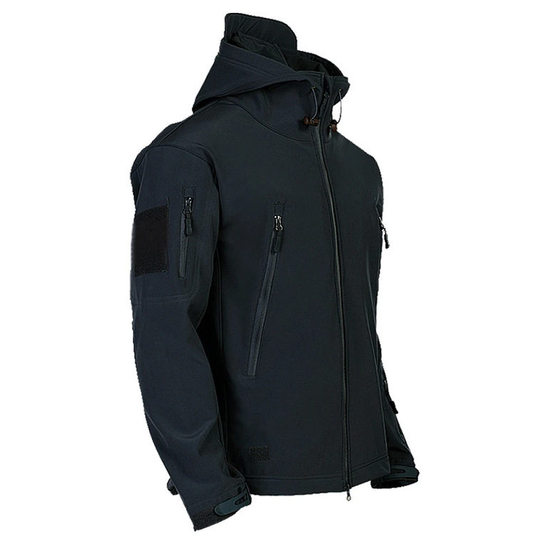 Chaqueta Hombre Capota Tactico Negro DS511 2