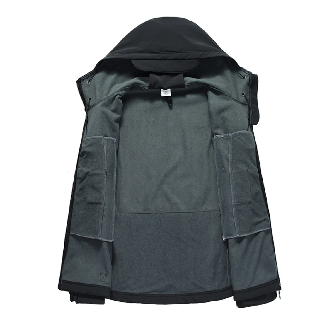 Chaqueta Hombre Capota Tactico Negro DS511 4