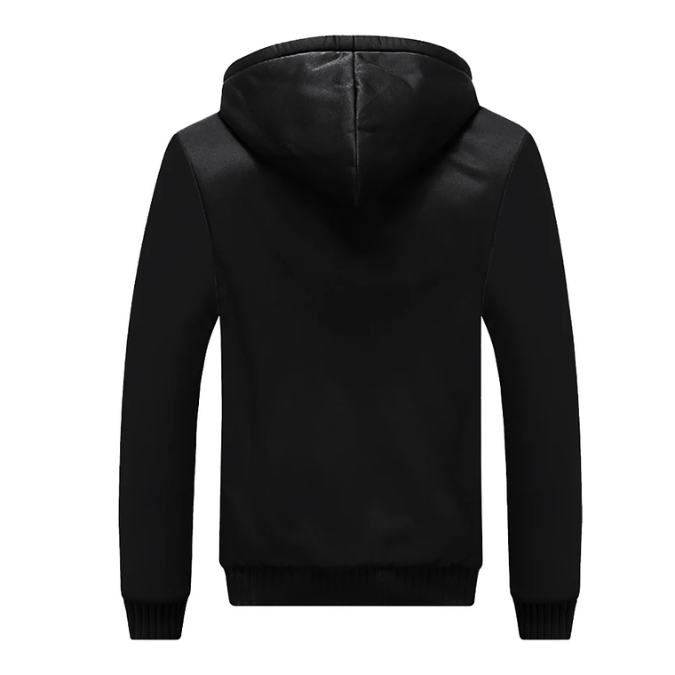 Chaqueta Buzo Hombre Capota Calido Negro KJ919 2