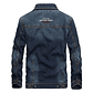 Chaqueta Hombre Denim Moda Casual Slim 1688 Azul Oscuro - Miniatura 3
