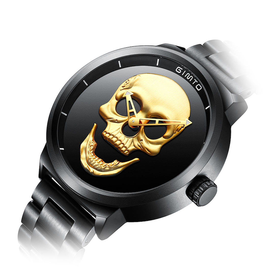 Reloj Hombres Skull 3D Lujo Acero Vintage 244 4