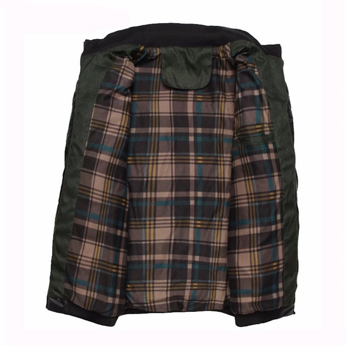 Chaqueta Hombres Calida Cuero PU Poliester 004 Negro Gris 2