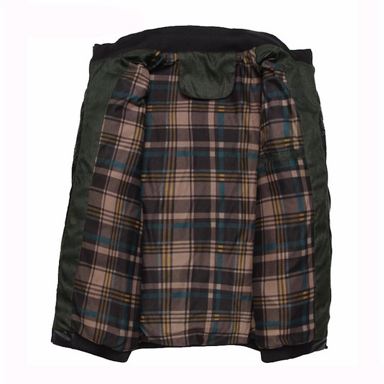 Chaqueta Hombres Calida Cuero PU Poliester 004 Negro Gris 2