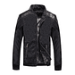 Chaqueta Hombre Cuero PU Poliester Algodon Slim Fit - Miniatura 1