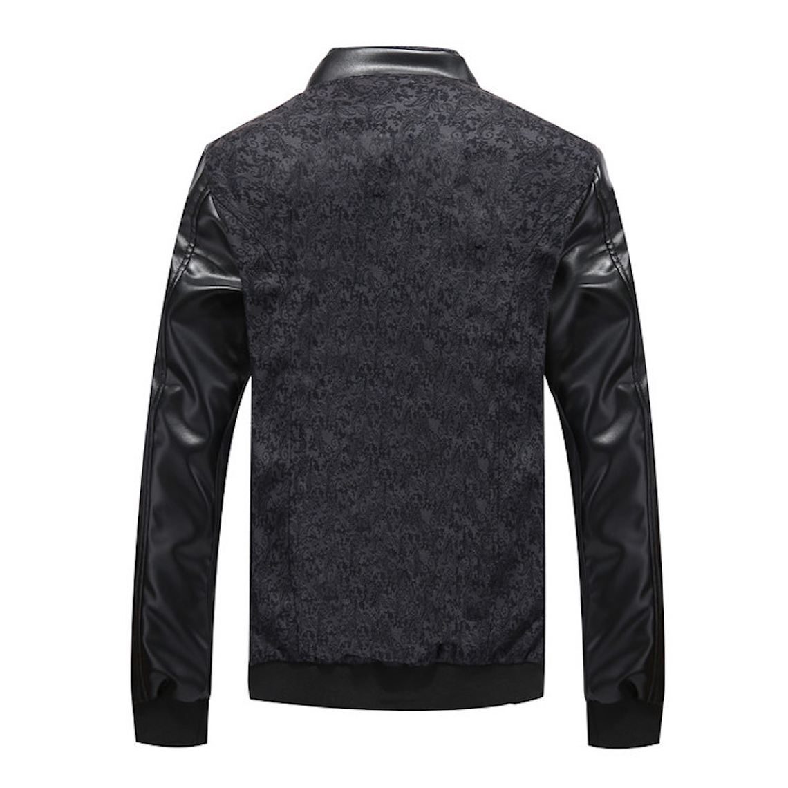 Chaqueta Hombre Cuero PU Poliester Algodon Slim Fit 2