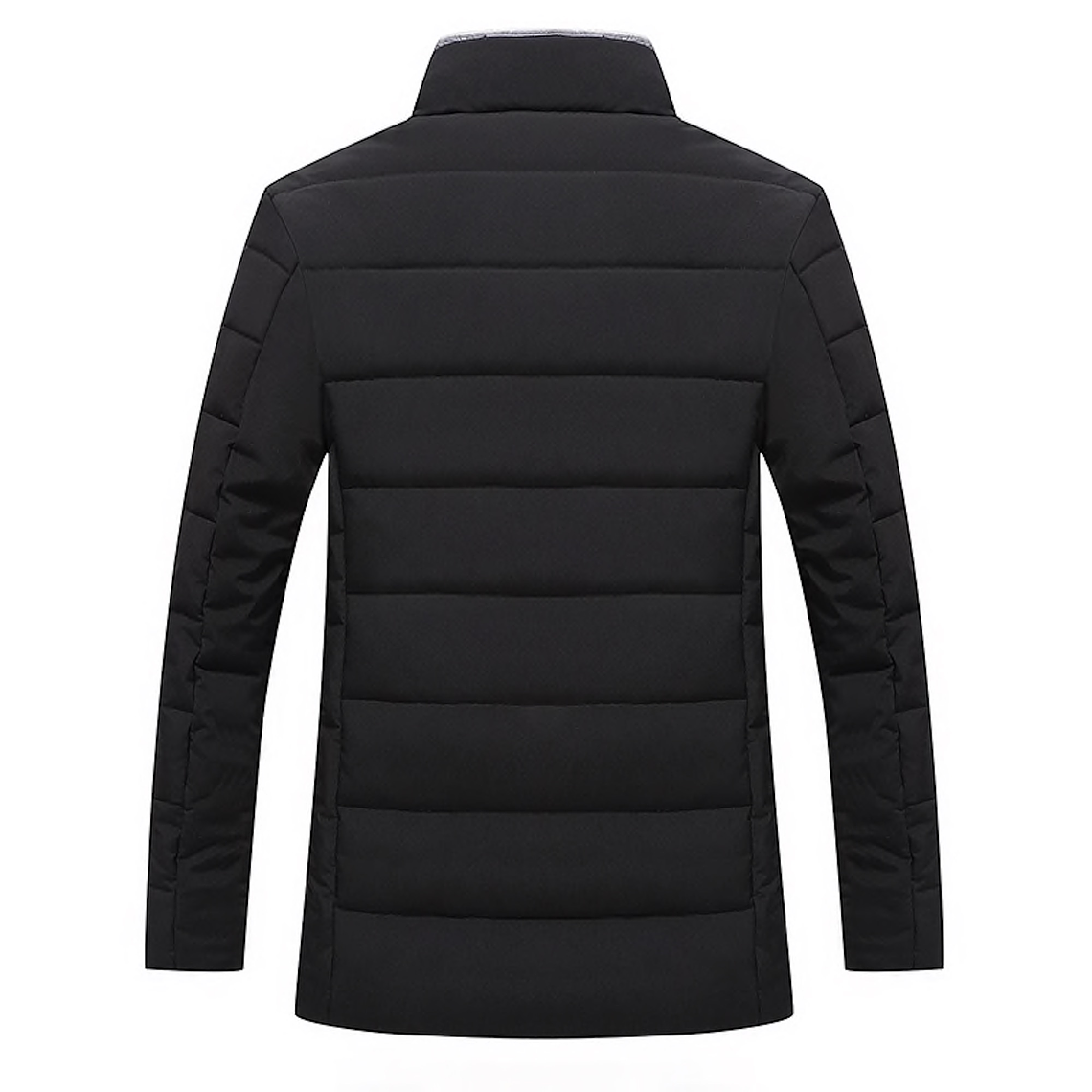 Chaqueta Casual Hombre Lana Alta Calidad Acolchada 1719 Negro 2