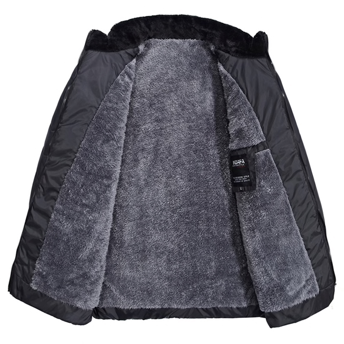 Chaqueta Casual Hombre Lana Alta Calidad Acolchada 609 Negro 3