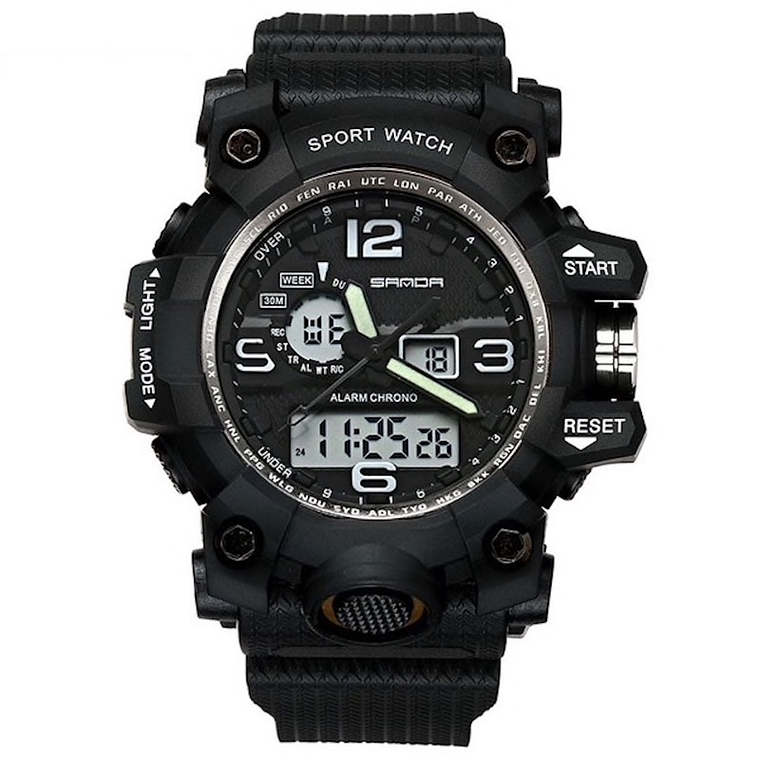 Reloj Deportivo Hombre Analogico Digital LED SANDA 742 2