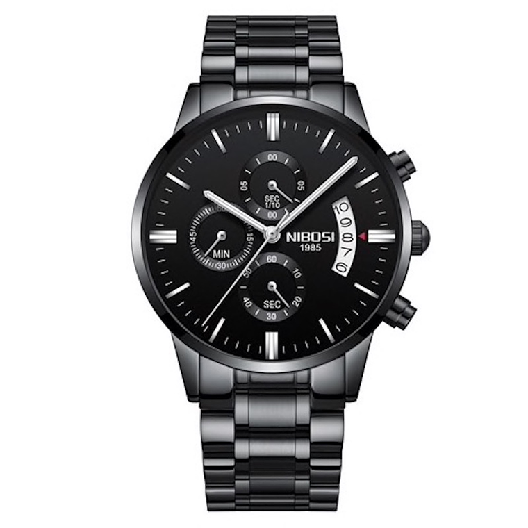 Reloj Hombre Lujo Pulso Acero NIBOSI 2309 3