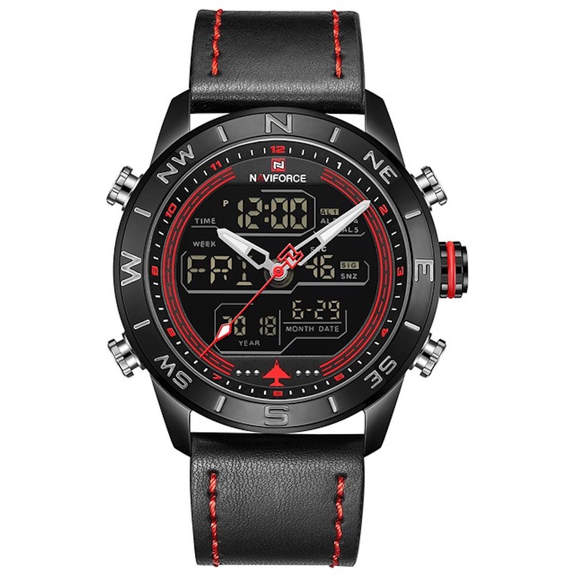 Relojes Hombre LED Militar Cuero NAVIFORCE 9144 1