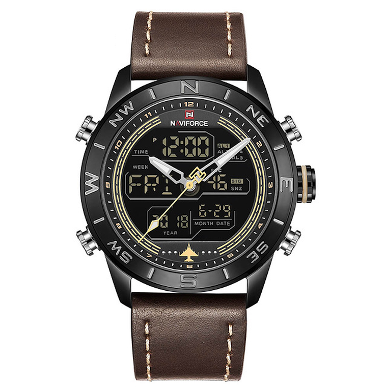 Relojes Hombre LED Militar Cuero NAVIFORCE 9144 3