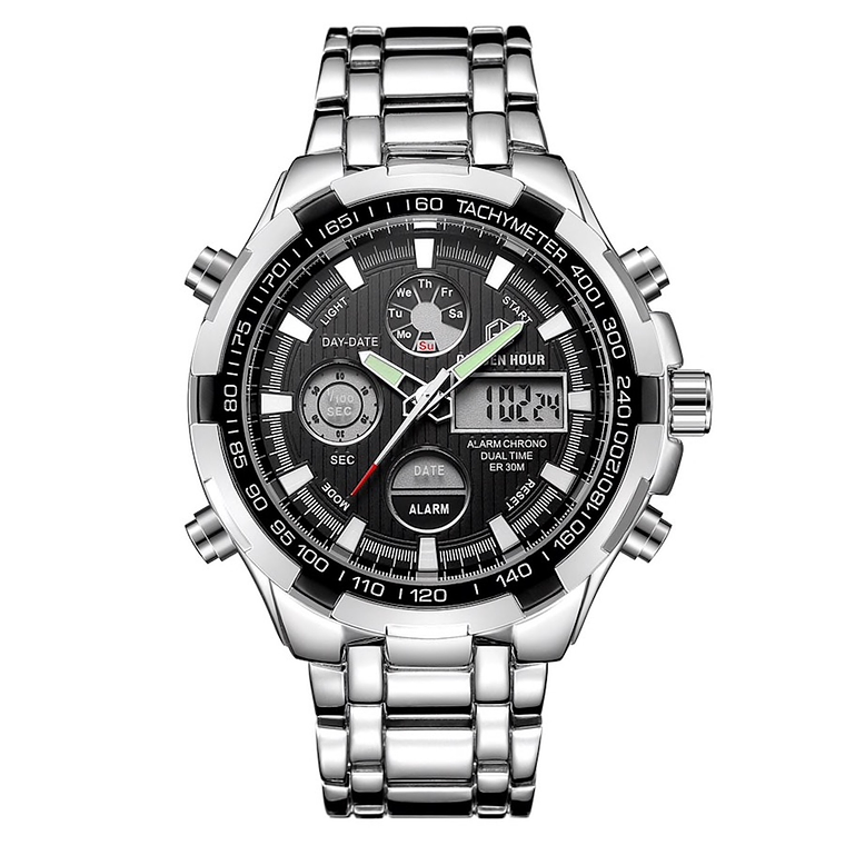 Reloj Hombre Digital Analogico GOLDEN HOUR 108 1