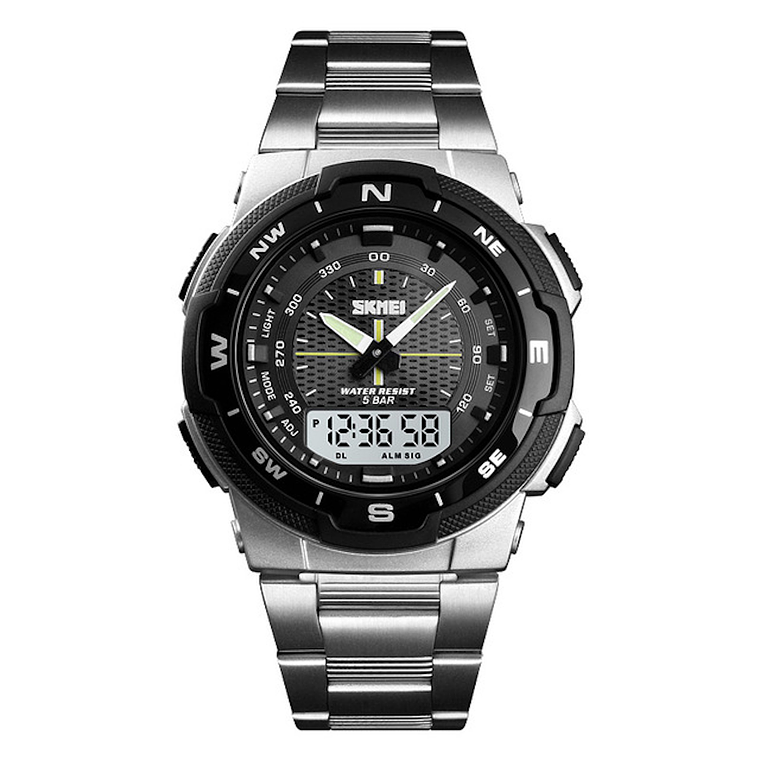 Reloj Hombre Deportivo Acero Inoxidable SKMEI 1370 3