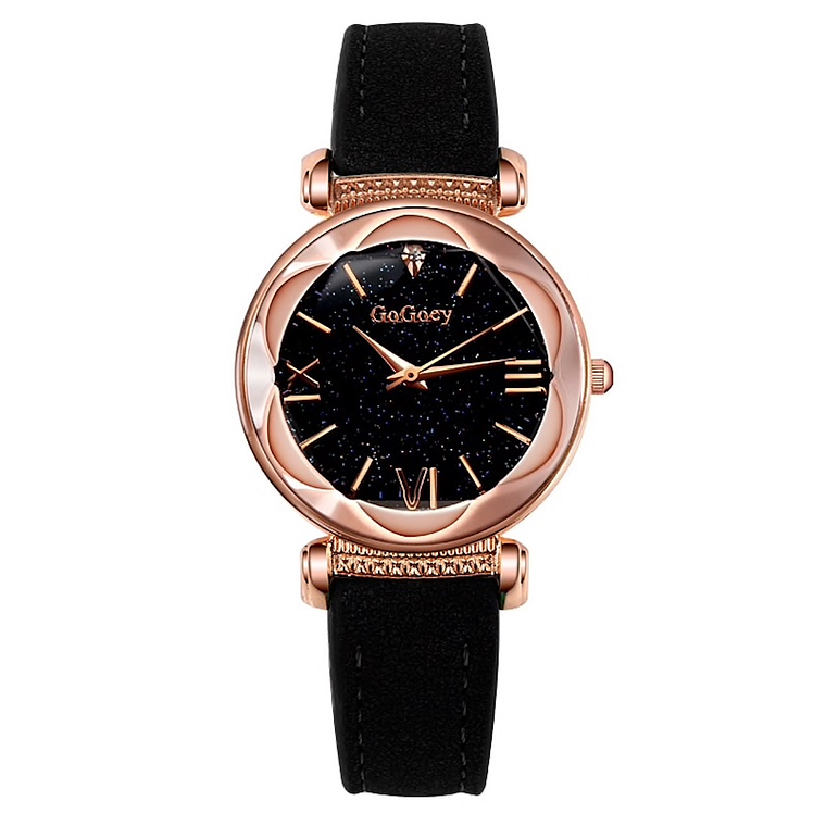 Reloj Mujer Estilo Firmamento Moda Cristal Cuero 1