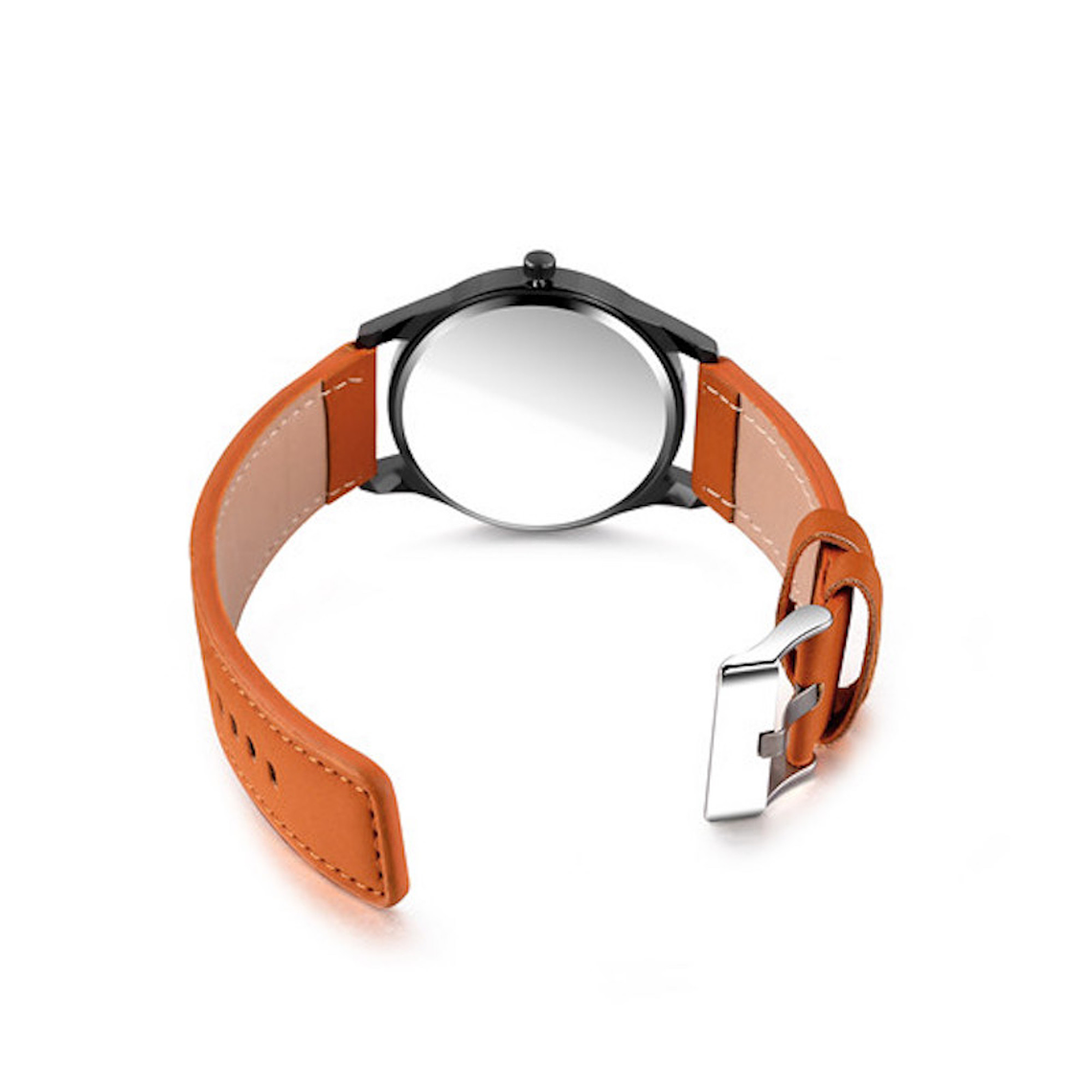 Reloj Hombre Cuarzo Deportivo Pulso Cuero T1300 Negro Marron 2