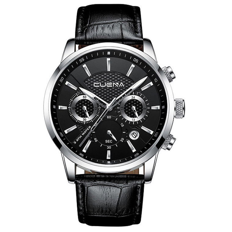 Reloj Hombre Cronografo Pulso Cuero Cuarzo CUENA 6805 4
