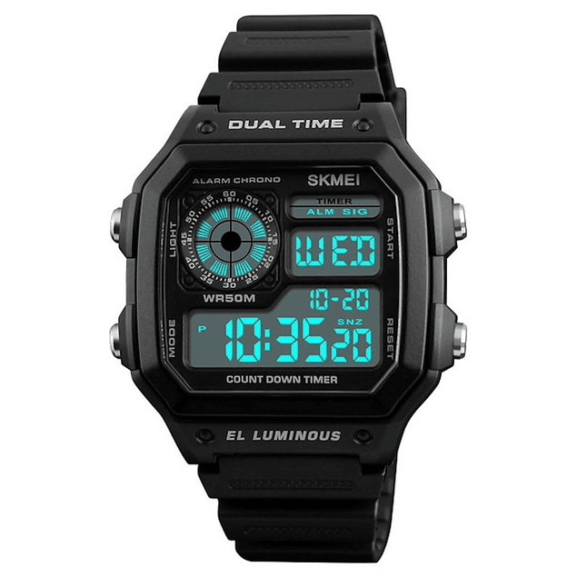 Reloj Hombre Digital Retro Pulso PU SKMEI 1299