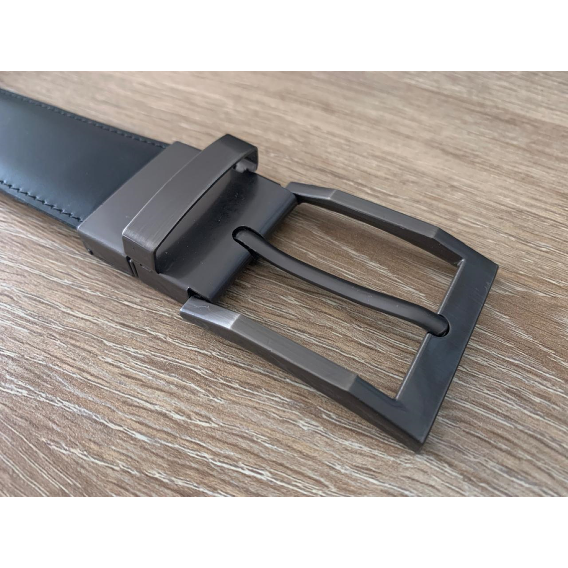 Cinturon Hebilla Cuero Napa Reversible Hombre 1625 Talla 34 1