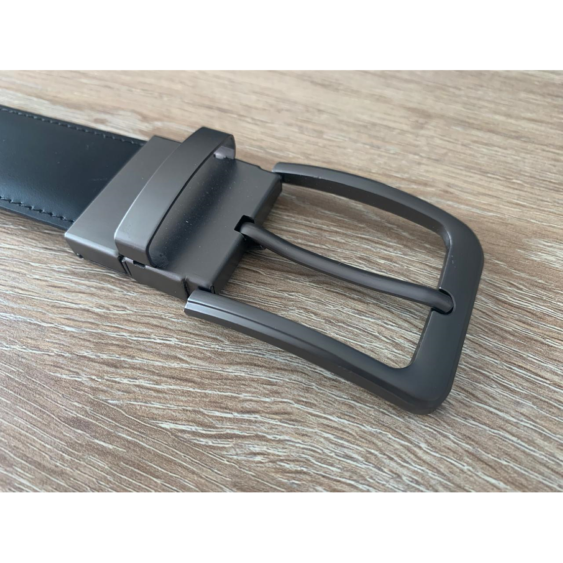 Cinturon Hebilla Cuero Napa Reversible Hombre 1427 Talla 34 1