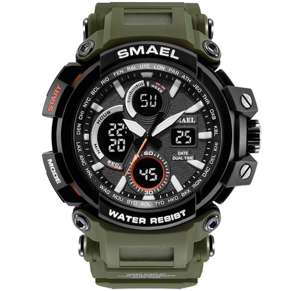 Reloj Deportivo Hombre Digital Analogico LED SMAEL 1708 2