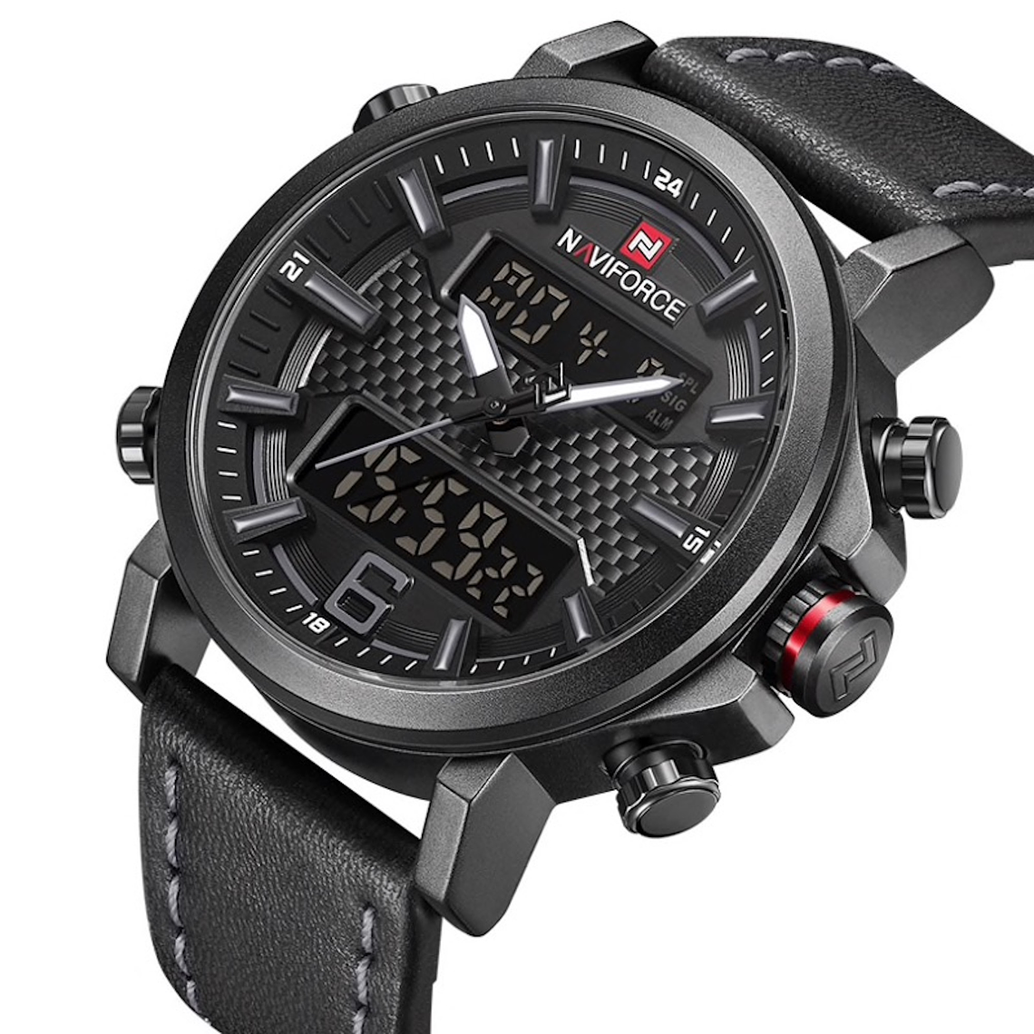 Reloj Hombre Deportivo Cuero LED NAVIFORCE 9135 6