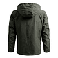 Chaqueta Hombre DT723 Negro Cortavientos Impermeable Estilo Militar Capucha Senderismo Ciclismo Aire Libre - Miniatura 3