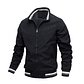 Chaqueta Hombre DS4211 Negro Cuello Alto Cremallera - Miniatura 1