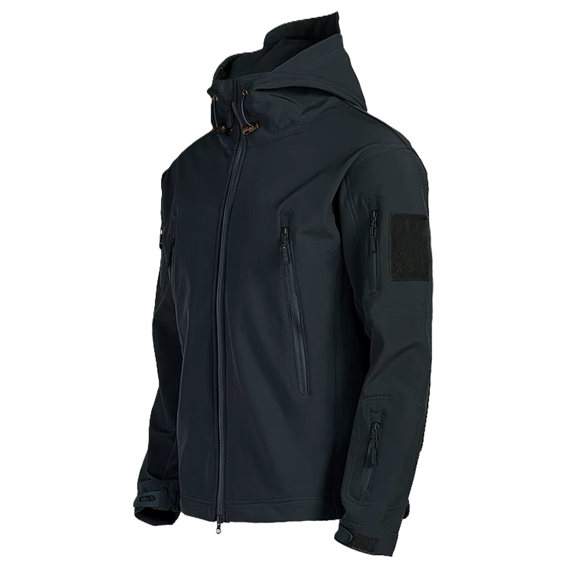 Chaqueta Tactica DT821 Negro Hombre Capucha Tipo Militar 2