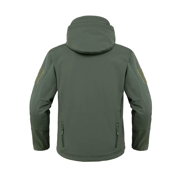 Chaqueta Tactica DT821 Negro Hombre Capucha Tipo Militar 3