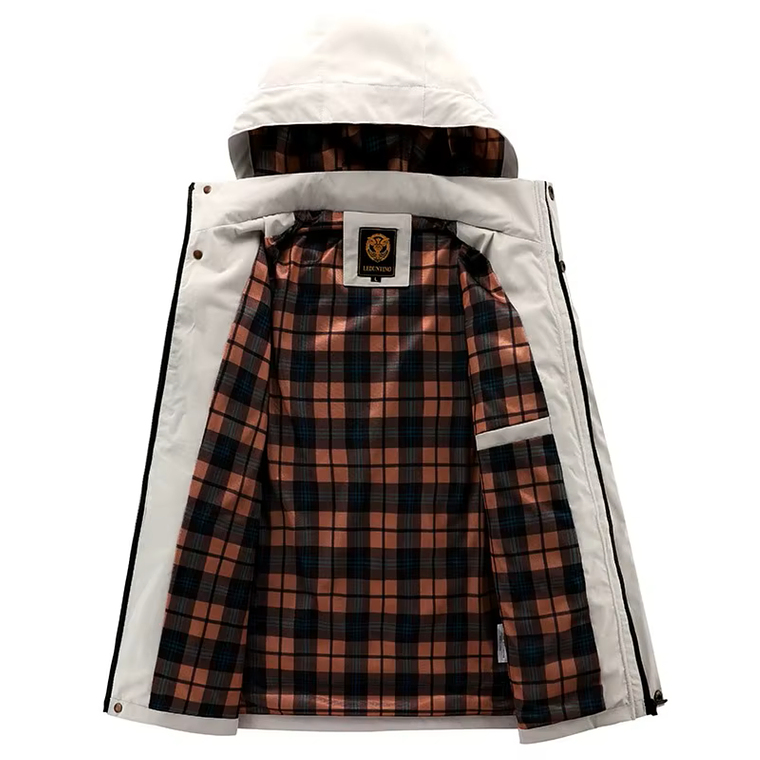 Chaqueta Cortavientos XY102 Negro Hombre Capucha 3