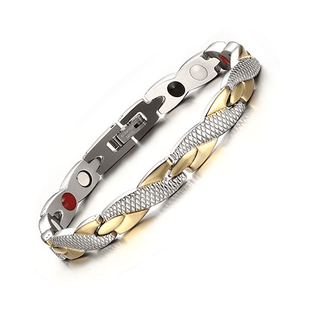 Pulsera Mujer Acero Germanio Magnetico
