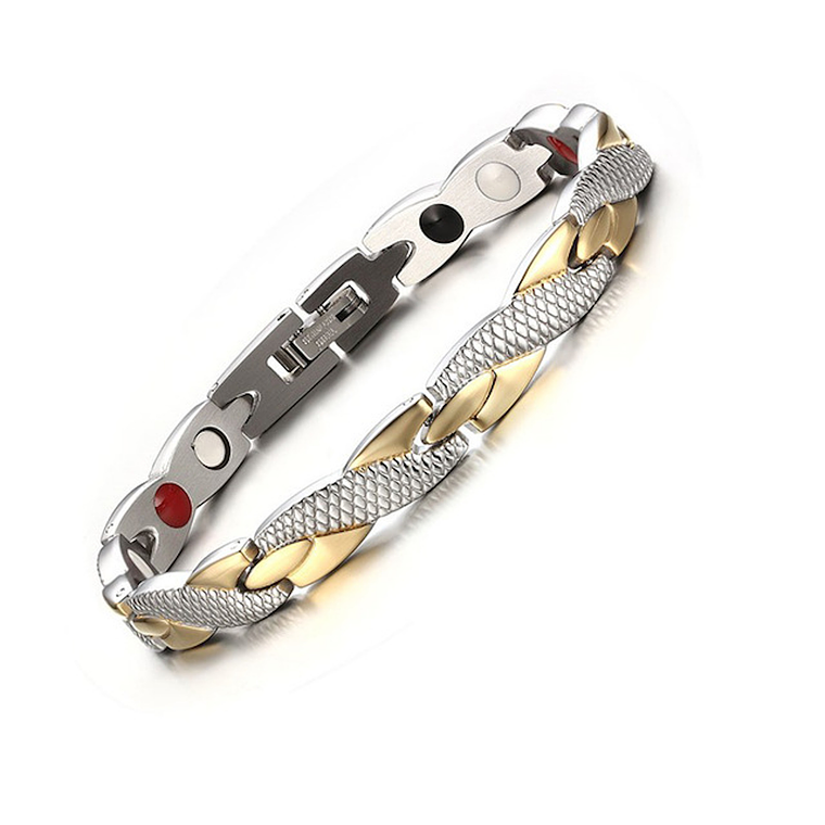 Pulsera Mujer Acero Germanio Magnetico 1