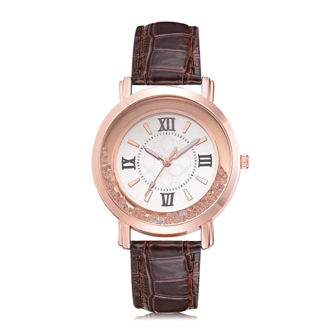 Reloj Pulsera Mujer Cristales Pulso Cuero PU 254 1