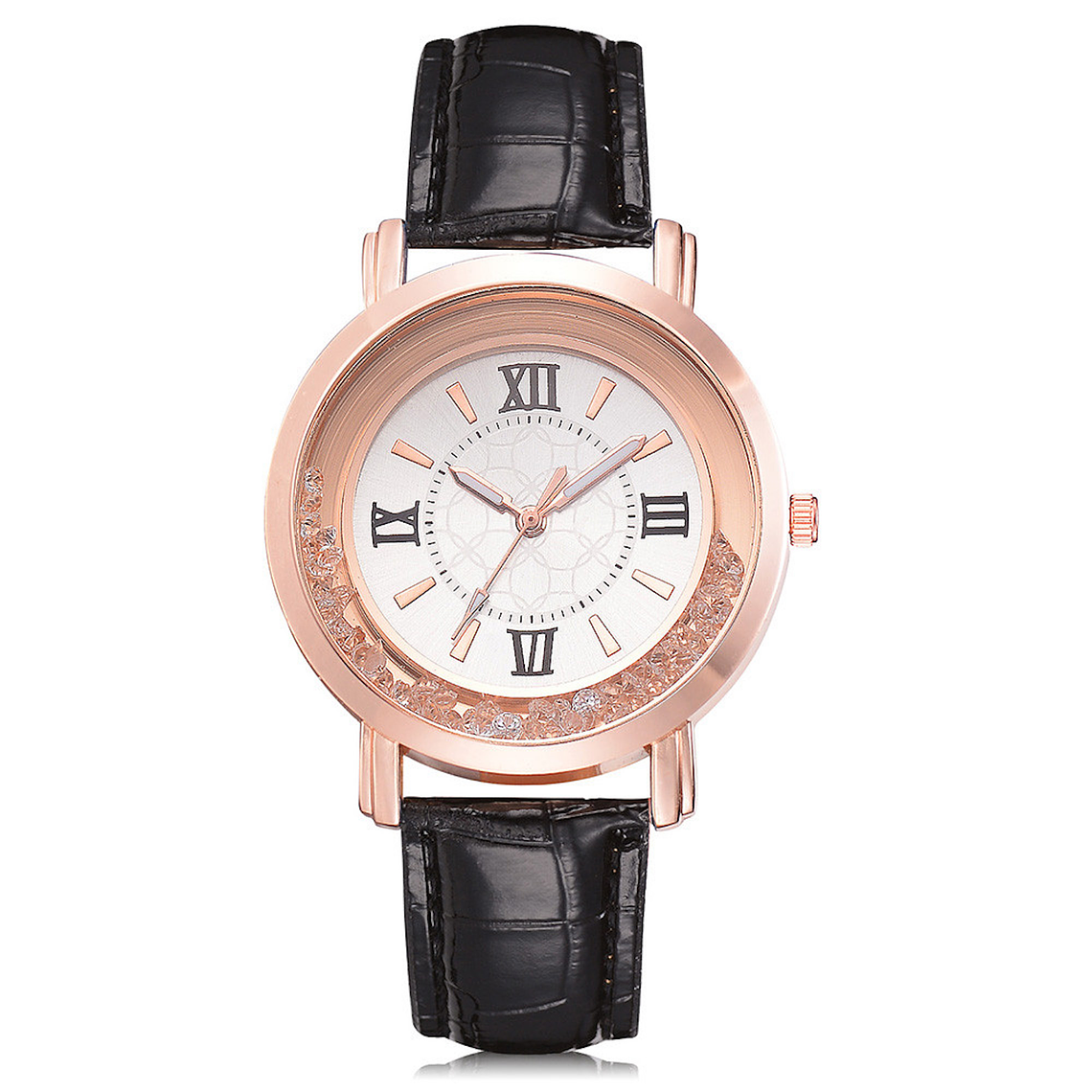 Reloj Pulsera Mujer Cristales Pulso Cuero PU 254 2