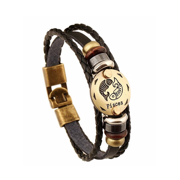 Pulsera Cuero Signos Zodiaco 5