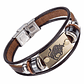 Manilla Pulsera Zodiaco Cierre Acero Cuero XY17018 - Miniatura 7
